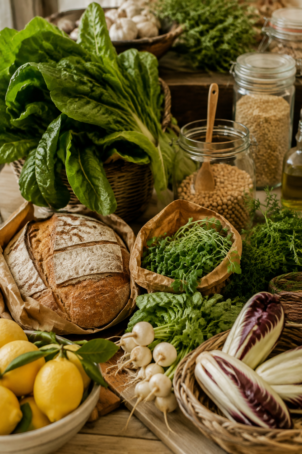Fresh groceries and pantry essentials